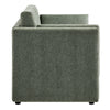 Modway Linden 73 Inch Heathered Chenille Upholstered Sofa in Eucalyptus