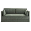 Modway Linden 73 Inch Heathered Chenille Upholstered Sofa in Eucalyptus