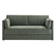 Modway Linden 73 Inch Heathered Chenille Upholstered Sofa in Eucalyptus