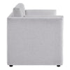 Modway Linden 73 Inch Heathered Chenille Upholstered Sofa in Newsprint