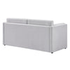 Modway Linden 73 Inch Heathered Chenille Upholstered Sofa in Newsprint