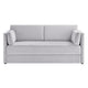 Modway Linden 73 Inch Heathered Chenille Upholstered Sofa in Newsprint