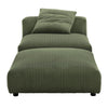 Modway Solace Armless Chair and Ottoman Fern