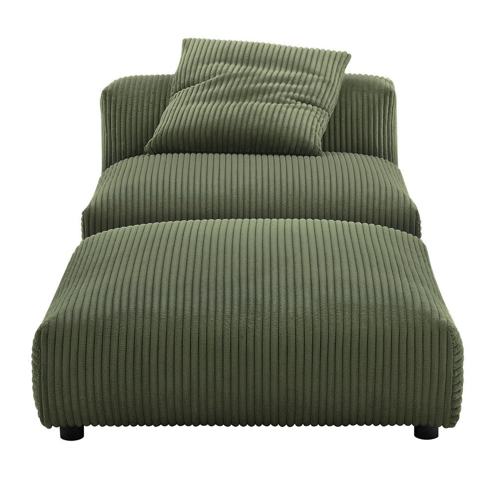 Modway Solace Armless Chair and Ottoman Fern
