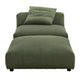 Modway Solace Armless Chair and Ottoman Fern