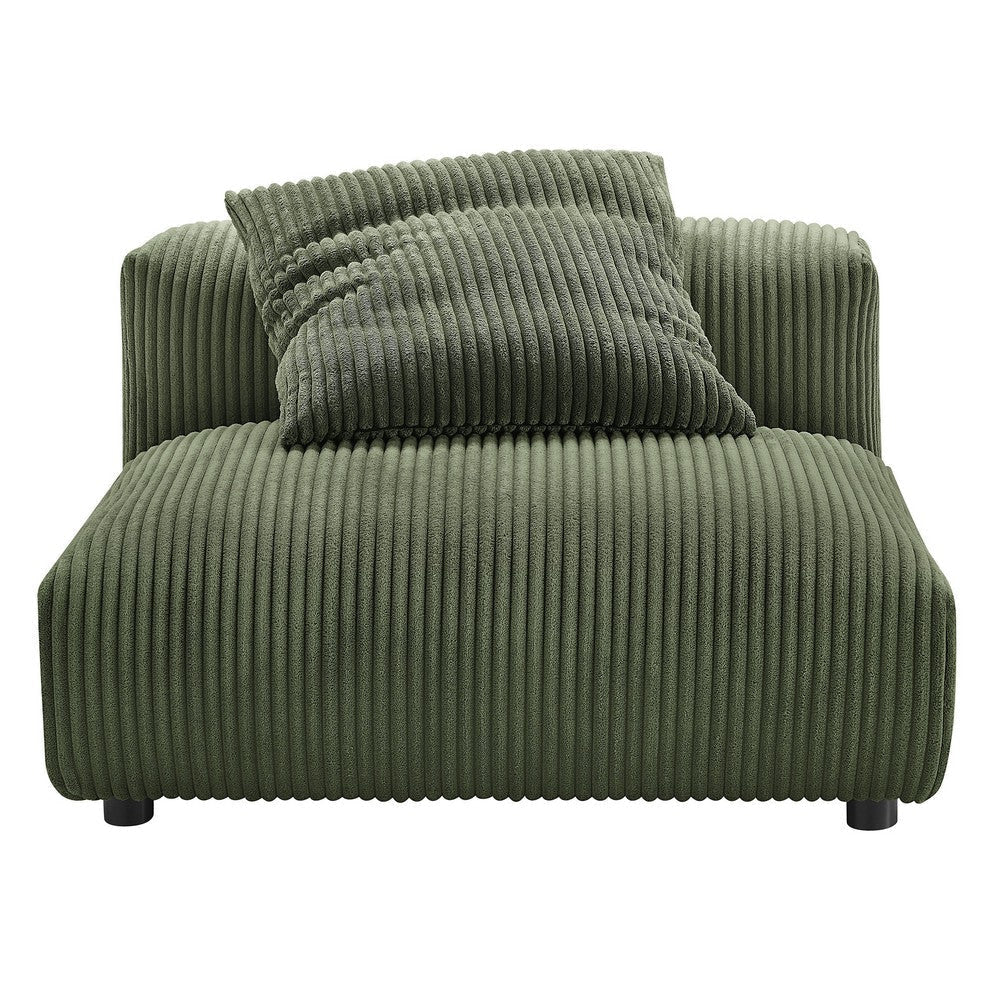 Modway Solace Armless Chair and Ottoman Fern