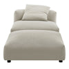 Modway Solace Armless Chair and Ottoman Linen