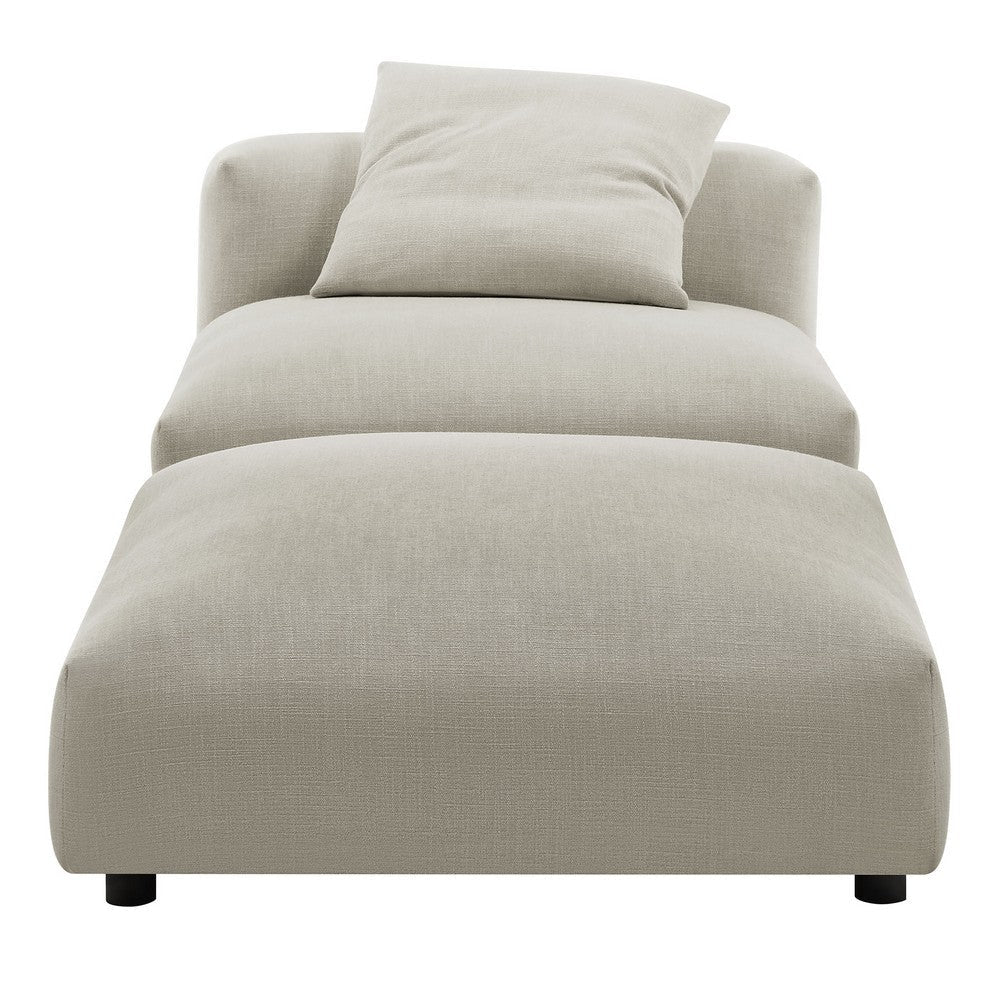 Modway Solace Armless Chair and Ottoman Linen
