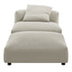 Modway Solace Armless Chair and Ottoman Linen