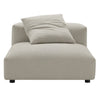 Modway Solace Armless Chair and Ottoman Linen