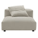 Modway Solace Armless Chair and Ottoman Linen