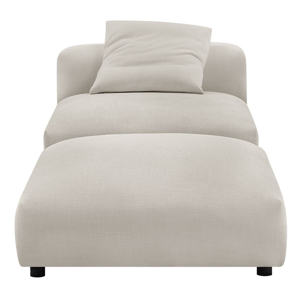 Modway Solace Armless Chair and Ottoman Salt