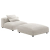 Modway Solace Armless Chair and Ottoman, Salt