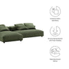 Modway Solace Sectional Oversized Fern