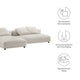 Solace 2-Piece Modular Upholstered Fabric Sectional Sofa With Chaise by Modway