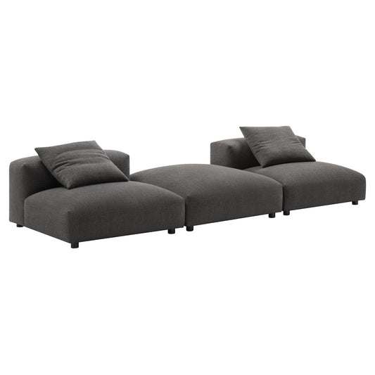 Solace 3-Piece Modular Upholstered Fabric Sectional Sofa by Modway