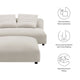 Solace Modular Upholstered Fabric Armless Loveseat and Ottoman Set by Modway
