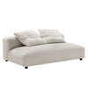 Modway Solace Modular 2-Piece Armless Fabric Loveseat and Ottoman Set in Salt - Comfy Upholstered 2-Seat Sofa with Ottoman - Modern Accent