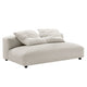 Modway Solace Modular 2-Piece Armless Fabric Loveseat and Ottoman Set in Salt - Comfy Upholstered 2-Seat Sofa with Ottoman - Modern Accent