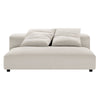 Modway Solace Modular 2-Piece Armless Fabric Loveseat and Ottoman Set in Salt - Comfy Upholstered 2-Seat Sofa with Ottoman - Modern Accent