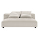 Modway Solace Modular 2-Piece Armless Fabric Loveseat and Ottoman Set in Salt - Comfy Upholstered 2-Seat Sofa with Ottoman - Modern Accent
