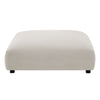 Modway Solace Modular 2-Piece Armless Fabric Loveseat and Ottoman Set in Salt - Comfy Upholstered 2-Seat Sofa with Ottoman - Modern Accent