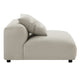 Modway Solace Fabric Upholstered 3-Piece Modular Sofa in Linen - Comfy Upholstered Deep Seat Couch - Modern 3-Seat Armless Sectional Chairs