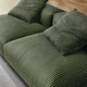 Modway Solace Corduroy 2-Piece Modular Sofa in Fern - Comfy Corduroy Upholstered Deep Seat Loveseat - Modern 2-Seat Armless Chairs