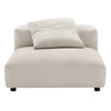 Modway Solace Fabric Upholstered 2-Piece Modular Sofa in Salt - Comfy Upholstered Deep Seat Loveseat - Modern 2-Seat Armless Sectional
