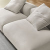 Modway Solace Fabric Upholstered 2-Piece Modular Sofa in Salt - Comfy Upholstered Deep Seat Loveseat - Modern 2-Seat Armless Sectional