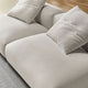 Modway Solace Fabric Upholstered 2-Piece Modular Sofa in Salt - Comfy Upholstered Deep Seat Loveseat - Modern 2-Seat Armless Sectional