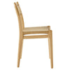 Modway Wynn Wood and Rope Dining Side Chairs Set of 2 in Natural Natural - Armless Kitchen Table Chairs - Modern Mid-Century Accent Chairs
