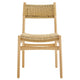 Modway Wynn Wood and Rope Dining Side Chairs Set of 2 in Natural Natural - Armless Kitchen Table Chairs - Modern Mid-Century Accent Chairs