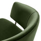 Modway Nella Performance Velvet Barrel Dining Chairs Set of 2 in Moss Green Silver - Velvet Retro Club Kitchen Chairs with Metal Legs - Mid