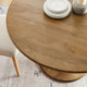 Modway Lippa 48 Inch Round Wood Dining Table in Natural – Solid Mango Wood Tabletop with Pedestal Base - Mid Century Modern Dining Room