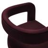 Modway Winslow Stain-Resistant Performance Velvet Dining Chair in Mulberry - Open Back Barrel Armchair - Upholstered Dining Chair - Cozy