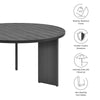 Tahoe Round Outdoor Patio Aluminum Dining Table by Modway MDY-EEI-7055-GRY
