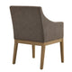 Modway Alton Upholstered Dining Chair with Arms in Mocha Natural – Mid Century Modern Padded Kitchen Chair with Wood Legs – Fabric Accent