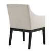 Modway Alton Upholstered Dining Chair with Arms in Salt Black – Mid Century Modern Padded Kitchen Chair with Wood Legs – Fabric Accent