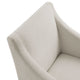 Modway Alton Upholstered Dining Chair with Arms in Salt Black – Mid Century Modern Padded Kitchen Chair with Wood Legs – Fabric Accent