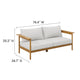 Wren 2-Piece Outdoor Patio Teak Wood Sofa and Ottoman Set by Modway