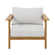Modway Wren Teak Wood Outdoor Patio Armchair Set of 2 in Natural Sail