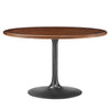 Lippa 48" Round Pedestal Solid Wood Dining Table by Modway