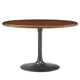 Lippa 48" Round Pedestal Solid Wood Dining Table by Modway
