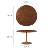 Lippa 48’’ Round Pedestal Solid Wood Dining Table by Modway