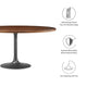 Lippa 60’’ Round Pedestal Solid Wood Dining Table by Modway