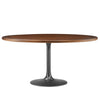 Lippa 60" Round Pedestal Solid Wood Dining Table by Modway
