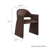 Modway Talia Performance Velvet Dining Armchair in Chocolate Brown