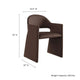 Modway Talia Performance Velvet Dining Armchair in Chocolate Brown