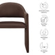 Modway Talia Performance Velvet Dining Armchair in Chocolate Brown